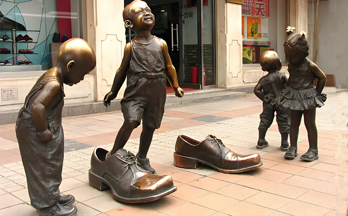 鑄銅小品雕塑市井煙火，讓步行街“活”起來(lái)